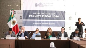 Diputados en Comisión de Presupuesto del Congreso de Nuevo León.