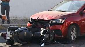 Imagen ilustrativa de un accidente vial registrado en la ciudad de Puebla.