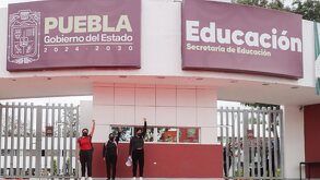 Fachada de la Secretaría de Seguridad en Puebla.