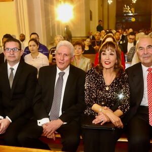 María Julia Lafuente junto a su familia.