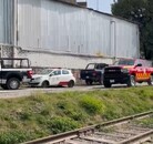Camioneta de bomberos de Jalisco y patrulla de la plicía de Guadalajara