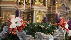 corona de adviento en la catedral de puebla