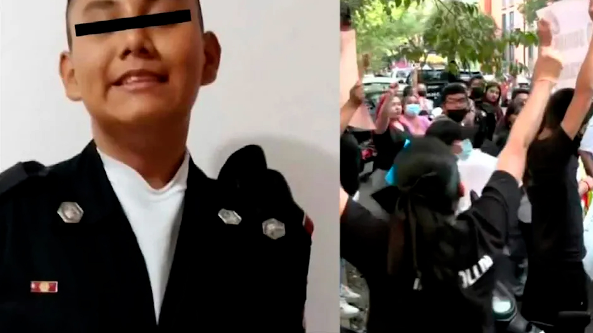 Durante la marcha del 25N, familiares de Erick Torbellín exigen justicia tras ser presuntamente asesinado durante un campamento de una academia militarizada.