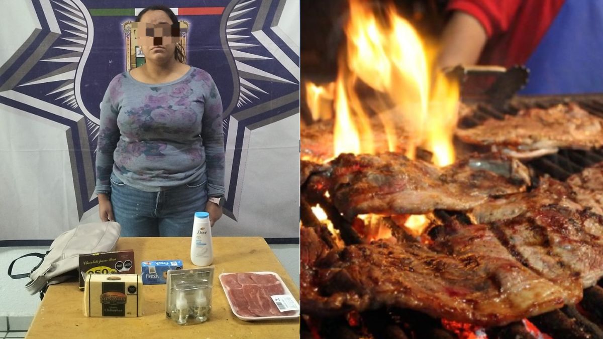 Mujer detenida en Gómez Palacio por robar carne para asar