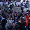 Mujeres marchando el 25N en calles de la Ciudad de México