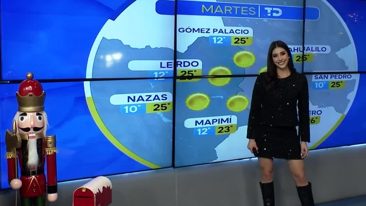 Fanny Ramírez nos da el pronóstico del tiempo en Laguna para este martes 25 de noviembre de 2025.
