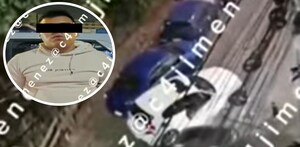 Auto de Gustavo chocando contra camioneta BMW en colonia Peralvillo