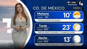 Norma García dando el pronóstico del clima para la Ciudad de México este miércoles 26 de noviembre.