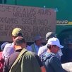 Personas en una protesta en carreteras de Tlaxcala.
