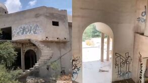Imágenes de la mansión abandonada de Viñedos, llena de graffitis.