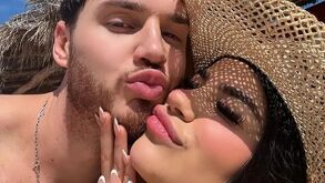 Fede Dorcaz junto a Mariana Ávlila antes de que el modelo fuera asesinado en la Ciudad de México.