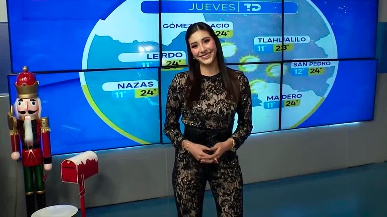 Fanny Ramírez nos da el pronóstico del tiempo en Laguna para este jueves 27 de noviembre de 2025.