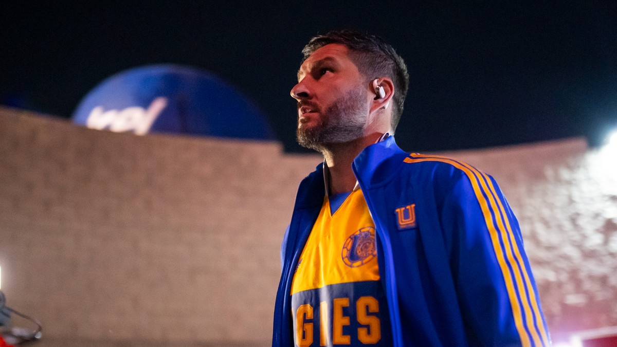 André Pierre Gignac previo al partido entre Tigres y Xolos de los cuartos de final ida.