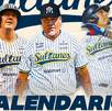 Jugadores de Sultanes y Henry Blanco promocionando el calendario del equipo para la temporada del 2026 en México.