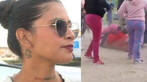 Madres de familia peleando por defender a una maestra acusada de dar un mal ejemplo por tener tatuajes.
