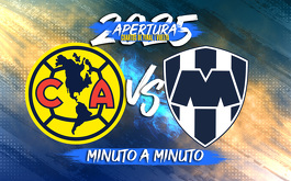América vs Rayados en la vuelta de los cuartos de final del apertura 2025.