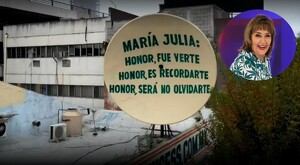 María Julia recibió un mensaje de la parabólica. / Especial