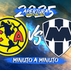 América vs Rayados en la vuelta de los cuartos de final del apertura 2025.