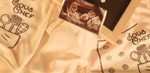 Ultrasonido de mujer embarazada y fotos de fetos