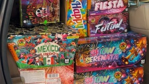 Pirotecnia decomisada en Apodaca.