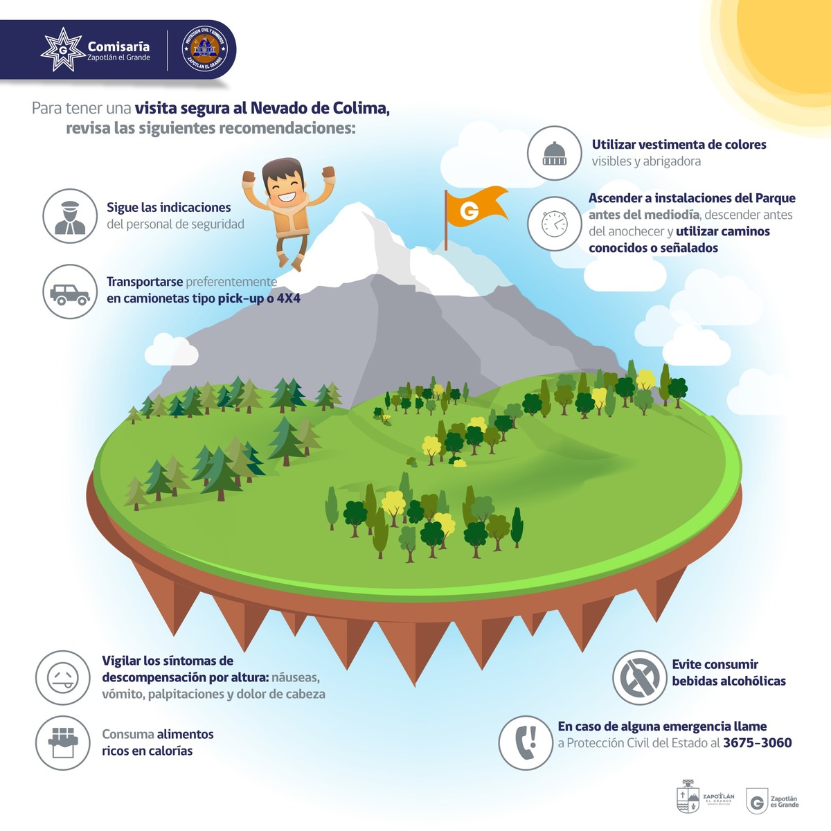 La desaparición de 9 personas en el Nevado de Colima a alertado Protección Civil; despliegan fuerte operativo en el Parque Nacional.