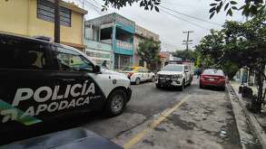 Movilización por asalto en Apodaca.