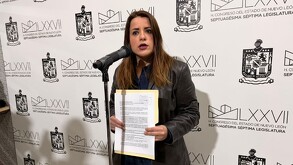 Presidenta de la Canirac hablando en Congreso de Nuevo León.