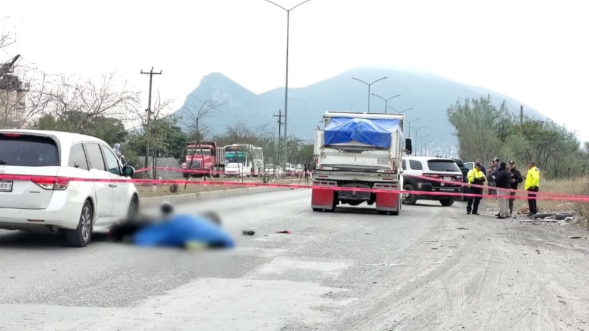 Motociclista muerto tras choque en Escobedo.