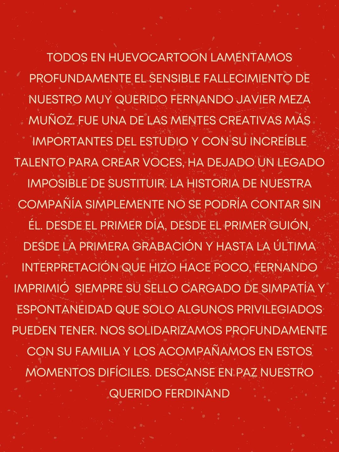 Fernando Meza es recordado por su larga trayectoria.