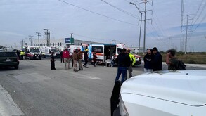 Desalojo de trabajadores en parque industrial en Apodaca.