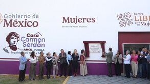 el gobernador alejandro armenta en la inauguración de la casa carmen serdán la margarita
