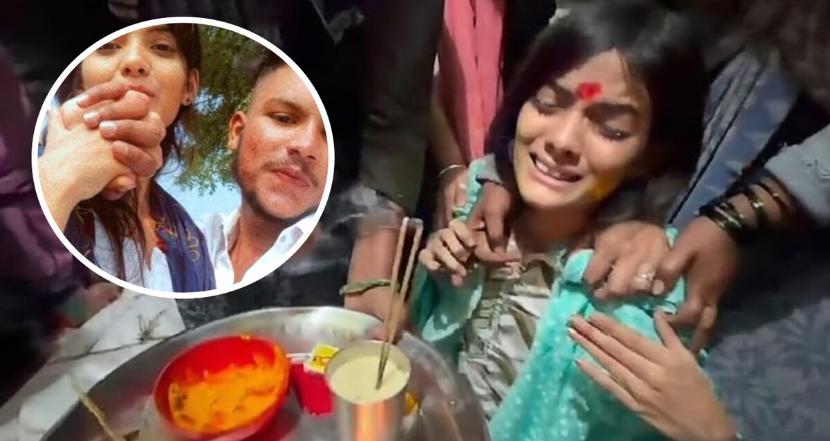 Fotografías de Himesh Mamidwar siendo abrazada y en compañía de su pareja, Saksham Tate, antes de ser asesinado por los familiares de la joven