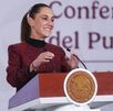 Claudia Sheinbaum anunciando que busca llamada con el Papa León XIV para que visite México