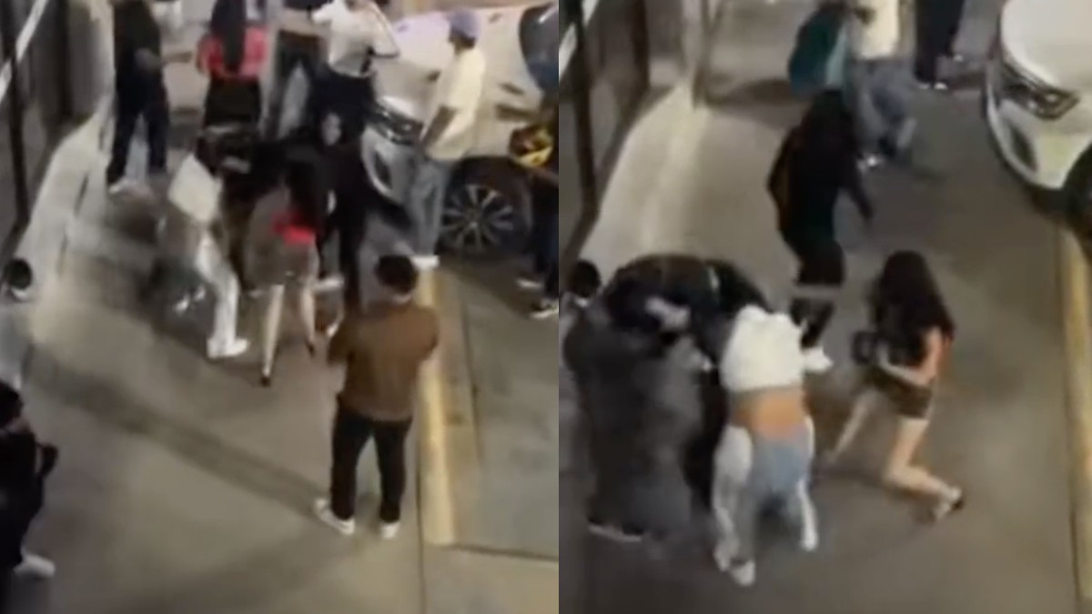 Imágenes de los videos de la riña en el estacionamiento del bar La Chula.