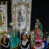 Peregrinos en honor a la Virgen de Guadalupe.
