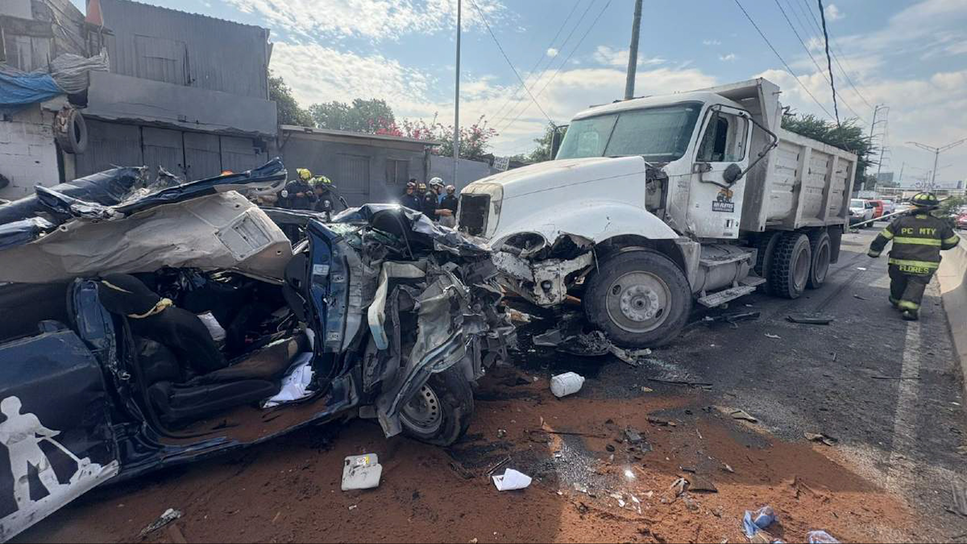El choque múltiple provocó tráfico lento en los carriles ordinarios ubicados a la altura de la colonia Buenos Aires.