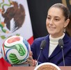 La presidenta de México, Claudia Sheinbaum Pardo, durante la presentación del Mundial 2026 en México, Estados Unidos y Canadá.
