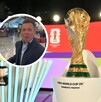 El político Pablo Lemus (Gobernador de Jalisco) aparece en un círculo insertado. En primer plano está el trofeo de la Copa Mundial de la FIFA
