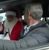 Santa Claus dentro de un auto atrapado en el tráfico de CdMx