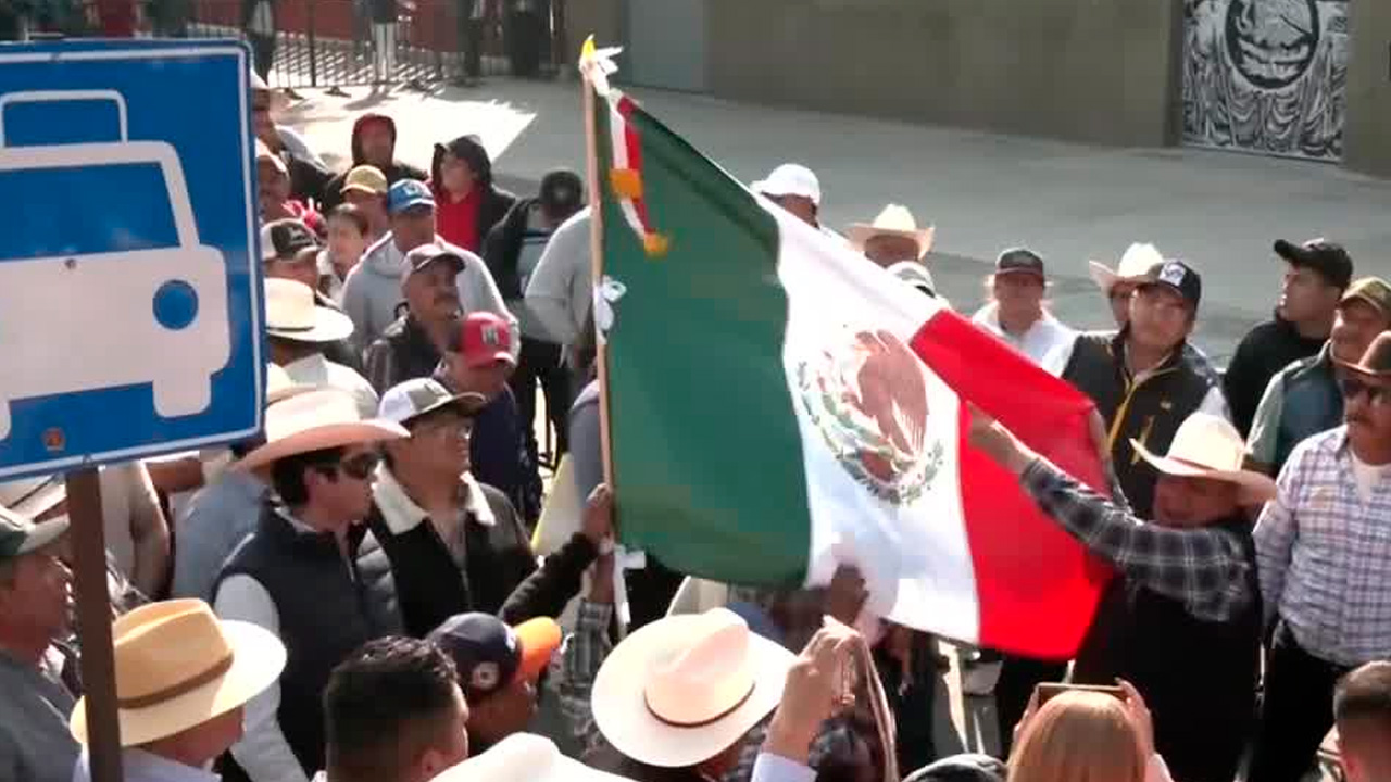 Integrantes de la Alianza Agrícola en Defensa del Agua, junto con campesinos y transportistas, se movilizaron este 3 de diciembre hacia la Cámara de Diputados.