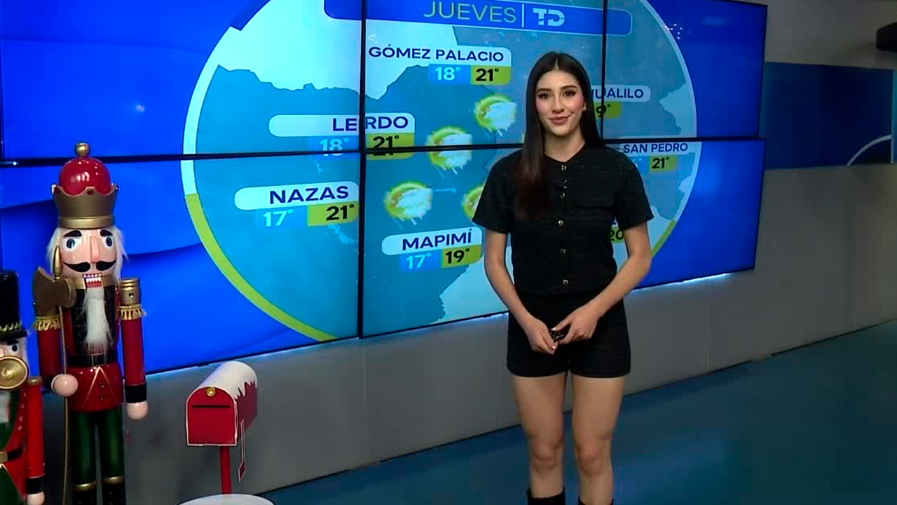 Fanny Ramírez nos da el pronóstico del tiempo en Laguna para este jueves 04 de diciembre de 2025.