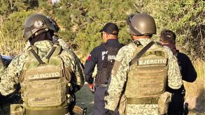 Ejercito y policía Estatal resguarda la zona del hallago de cuerpos en límites entre Puebla y Tlaxcala.