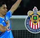 Ángel Sepúlveda festejando un gol con el Cruz Azul.