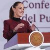Claudia Sheinbaum anunciando que busca llamada con el Papa León XIV para que visite México