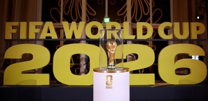 Trofeo de la Copa del Mundo en Washington, Estados Unidos, sede del sorteo para la justa internacional del 2026.