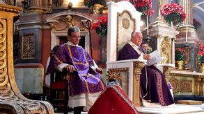 Arzobispo de Puebla durante la misa en catedral de este domingo 7 de septiembre.