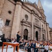 En una ceremonia de matrimonios colectivos en el centro de Guadalajara, Verónica Delgadillo casó a miles de tapatíos.