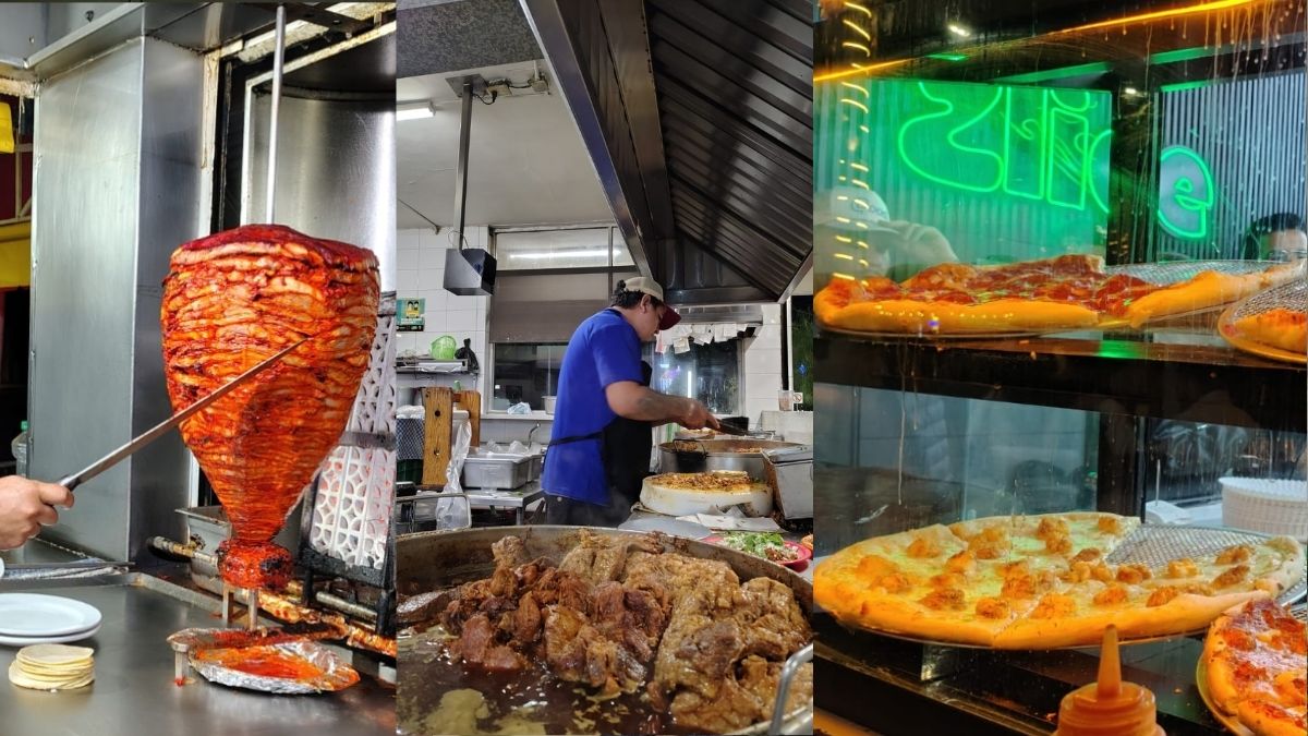 Comidas como pizza y tacos se pueden disfrutar de noche en Torreón