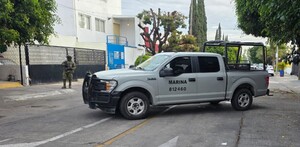 La Secretaría de Marina despliega fuerte operativo en Paseos del Sol, Zapopan.