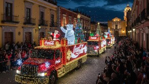 La caravana Coca Cola promete transformar las calles de la ciudad en un escenario de luz y alegría, atrayendo a miles de familias.
